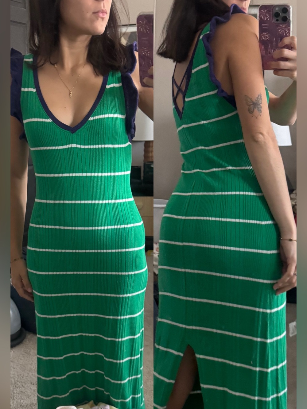 Daily Practice Green Rosie Midi Knit Dress from Anthropologie Size Small